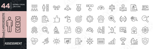 Bild auf Leinwand Assessment icon set
