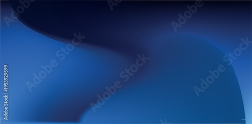 Dark blue abstract wave flow smooth gradient background design