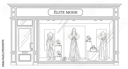 Elegant Boutique Facade - A Showcase of Fashion and Style.