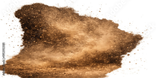 Abstract night sky with clouds and smoky textures above coffee beans and instant coffee under bright moon and light in a stormy blue space background