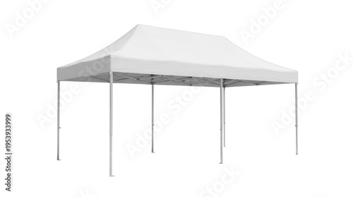 Large white pop up canopy tent isolated