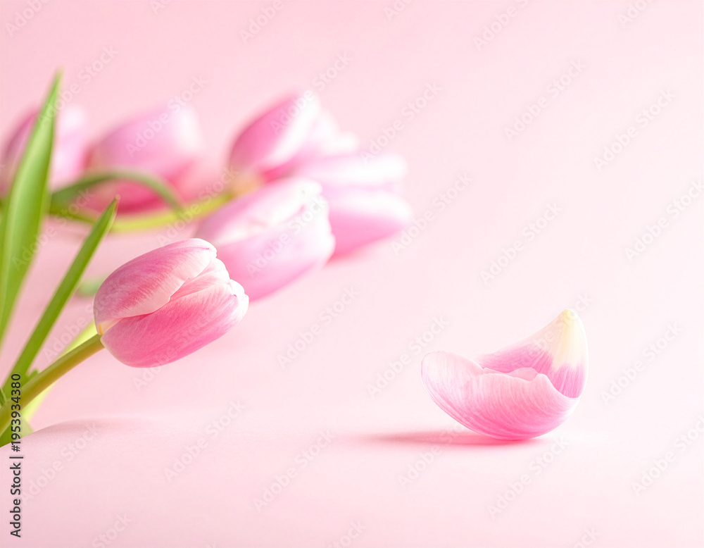 Fototapeta premium Różowe tło tulipany