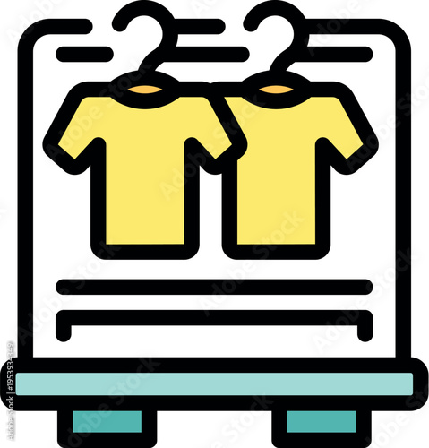 Wardrobe with clothes hanging on hangers is ready for storage, offering convenient organization for garments