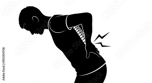 A person experiencing back pain.