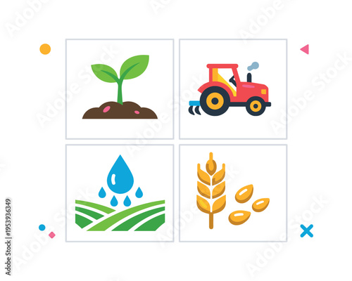 Farming agriculture ecosystem representing crop cultivation and rural land stewardship where agricultural practices combine technology, water management, and harvest cycles to