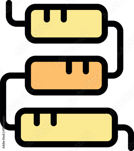 Interconnected digital blocks forming a secure blockchain, symbolizing cryptocurrency and decentralized data management