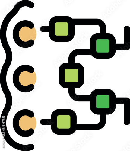 Conceptual illustration of raw data being processed and transformed into structured, valuable information, presented as a flow chart