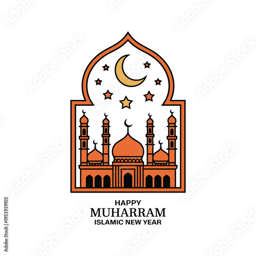 Muharram islamic new year mosque window