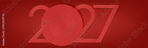 Happy Chinese New Year background 2027.
Year of the Goat. Traditional Chinese horoscope animal. Vector illustration. Business background 