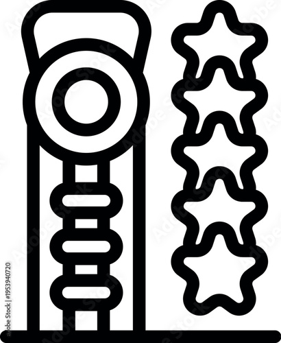 Fireman's pole receiving a five star rating, symbolizing exciting playground equipment and children's entertainment