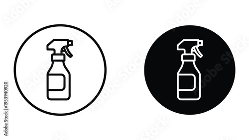 spray bottle icons vector illustration, flat design