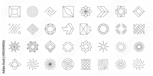 Geometric shapes and patterns are illustrated in a detailed graphic design.