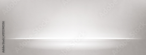 White light background. Limbo space with spotlight on floor. Studio wall texture with neutral sunlight fall on presentation model. Concrete modern kitchen platform for shoot on desktop vector