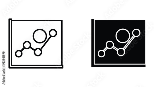 molecular structure diagram with carbon atoms and bonds vector illustration
