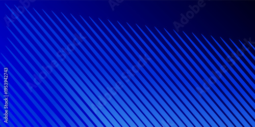 Modern geometric background with gradient blue shades and diagonal striped texture.