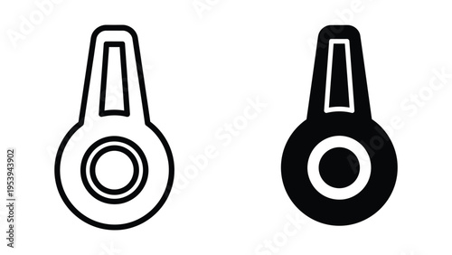 minimalist guitar pick vector illustration flat design black and white music accessory