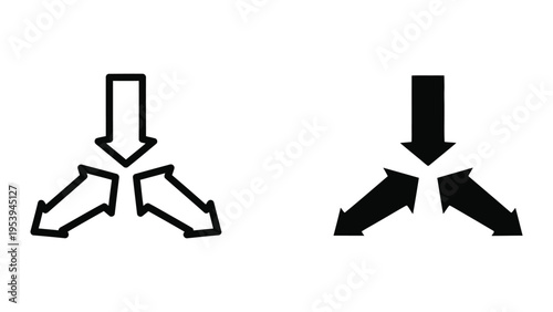 directional arrows vector illustration, flat design