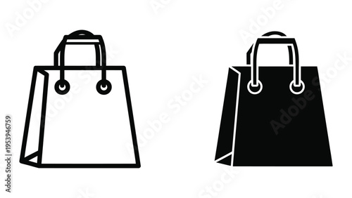 shopping bags vector illustration, flat design