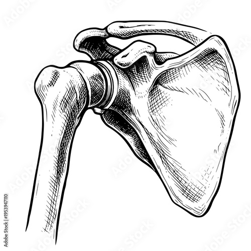 human shoulder joint anatomy illustration