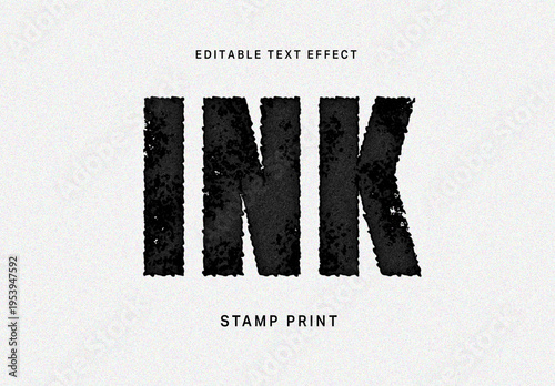 Stamp Print Text Effect