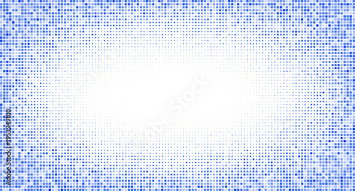 Modern blue glowing dot mosaic background PNG. Digital pixel grid pattern for technology branding, scientific visuals, medical and corporate presentations
