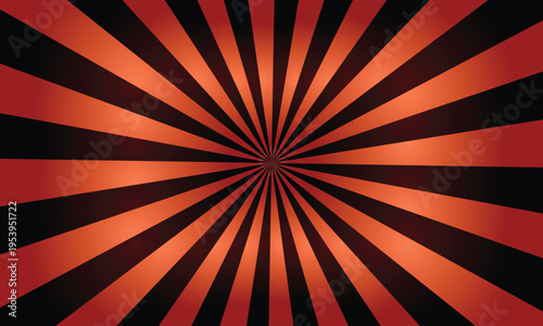 Warm Orange and Deep Black Radial Rays Illuminating a Centered Burst Design Element
