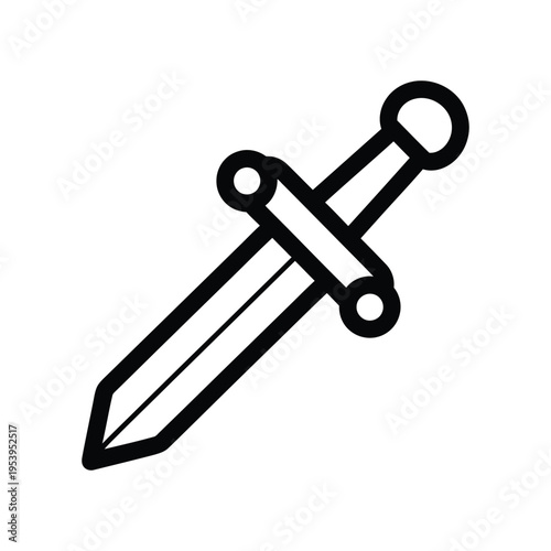 Sword Icon Combat Weapon Symbol Commercial