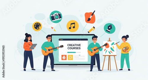 Creative Courses - A Group of People Engaging in Artistic Pursuits.