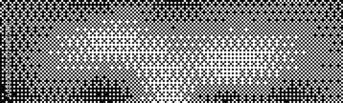 Bitmap dither pixel gradient effect texture. Abstract 8-bit halftone effects for vintage video and computer retro game design.