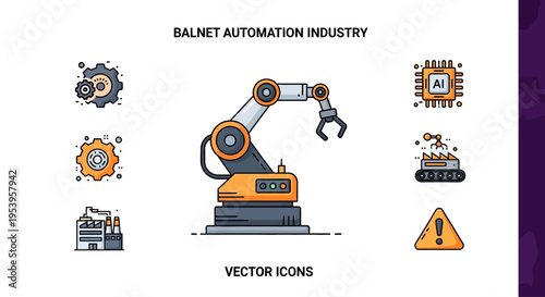 Industrial robotic arm machine.