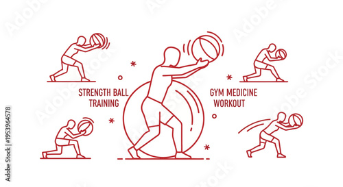 People exercising with fitness balls.