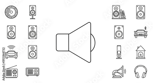Loudspeaker Icon Sound Symbol Design.