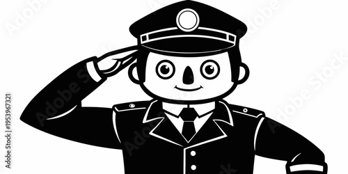 silhouette of a salute soldier in black and white.