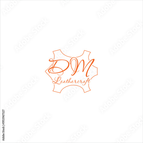 Minimalist Leathercraft Logo Design with Gear Emblem and Elegant Script Typography