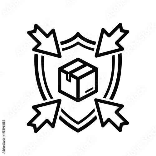 Parcel Protection Shield Delivery Arrows