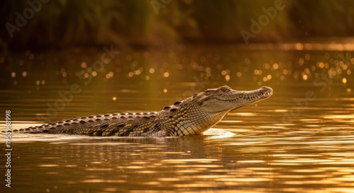 crocodile in the water