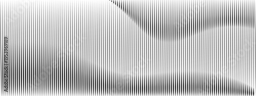 Geometric line wave pattern forming abstract texture on white background. Minimal vector design.