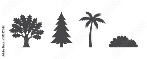 forest tree silhouettes