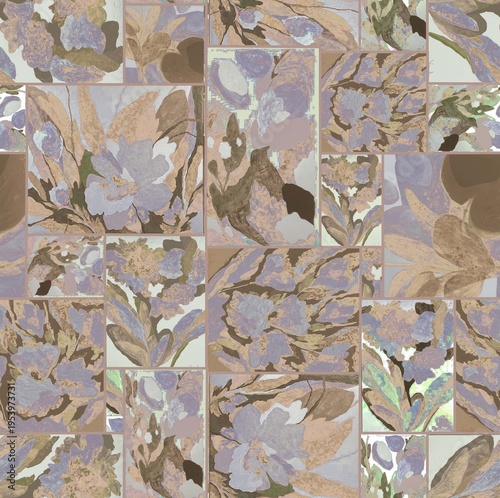 seamless floral pattern Geometric batik creative design repeat pattern fabric print design abstract texture dusty colour background texture 