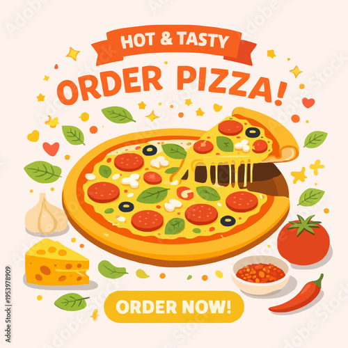 Pizza Order Illustration