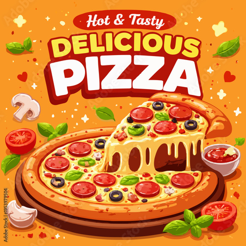 Fresh Pizza With Toppings