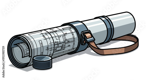 Telescope with Strap and Lens Cap.