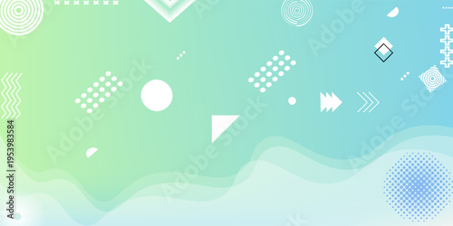 Modern banner background. full color, bright blue and green gradations, wave eps 10