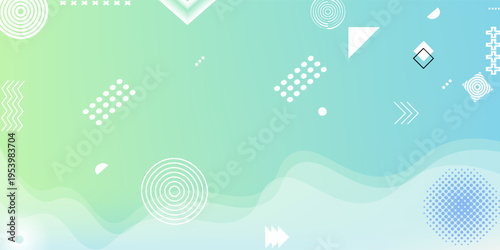 Modern banner background. full color, bright blue and green gradations, wave eps 10