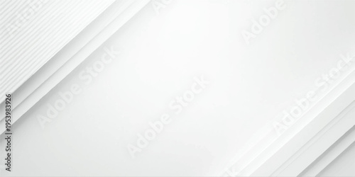 A blank white paper sheet template with a subtle 3d shadow frame on a grey texture wall provides an empty business space for book design or banner notes