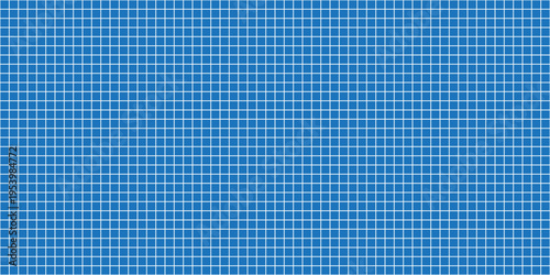 Blue print grid worksheet template. Checkered blank page layout for notebook, cutting mat, office work, drafting, plotting, memos, engineering schemes or architecting measuring. Vector illustration