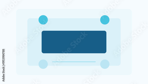 Modern fintech SaaS background with centered frame system, floating discs, linear accents and clean geometric organization for interface visuals