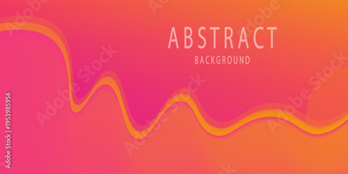 beautiful abstract wave digital marketing background with orange and purple color