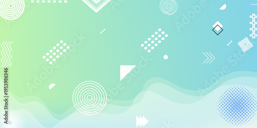 Modern banner background. full color, bright blue and green gradations, wave eps 10