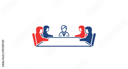 People sitting around a meeting table.